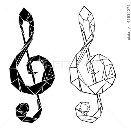 Polygonal musical symbol 45654075