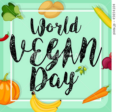 World vegan day design 45654104