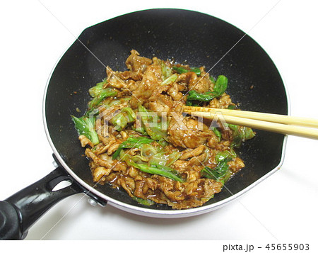 出来たての家庭の回鍋肉　ホイコーロー 45655903