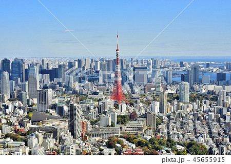 東京タワーと東京の街並み 東京タワーと東京の街並み 45655915