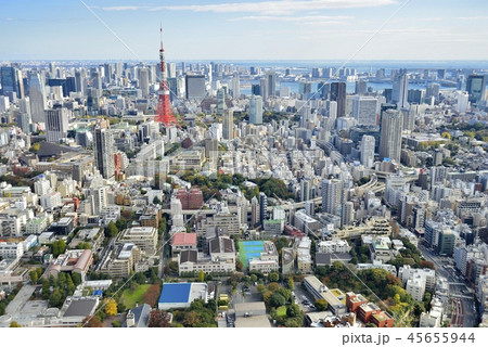 東京タワーと東京の街並み 東京タワーと東京の街並み 45655944