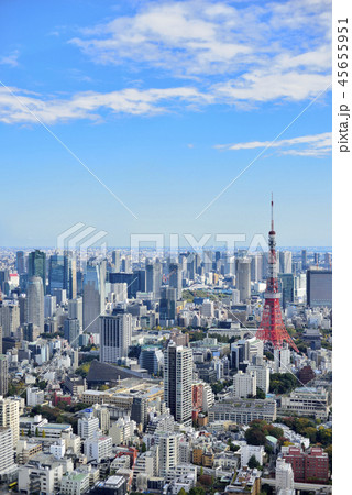 東京タワーと東京の街並み 東京タワーと東京の街並み 45655951