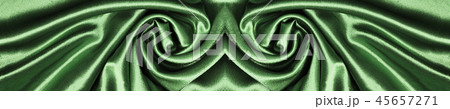 Twisted green satin fabric 45657271