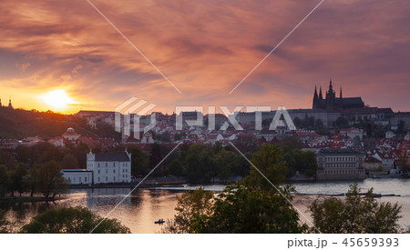 Czech Republic, Old Prague town at sunset Czech Republic, Old Prague town at sunset 45659393