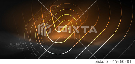 Dark black abstract background with neon colors and lines 45660281