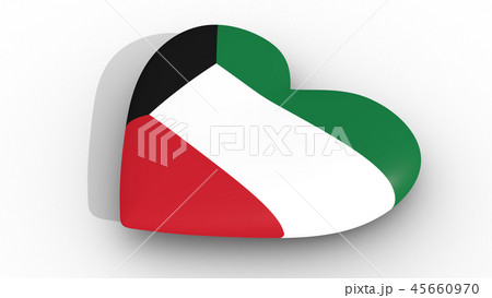 Heart in the colors of Kuwait flag Heart in the colors of Kuwait flag 45660970