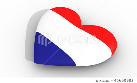 Heart in the colors of Croatia flag, side. Heart in the colors of Croatia flag, side. 45660983