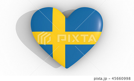 Heart in the colors of Sweden flag, top. Heart in the colors of Sweden flag, top. 45660998