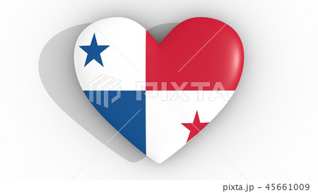 Heart in the colors of Panama flag, top. Heart in the colors of Panama flag, top. 45661009
