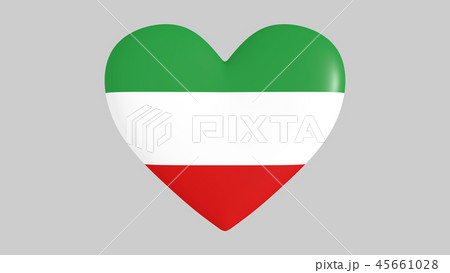 Heart in the colors of Iran flag, top Heart in the colors of Iran flag, top 45661028