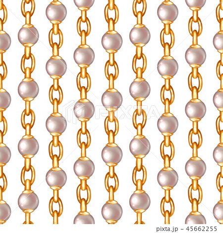 Golden chain with pearls 45662255