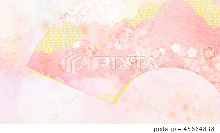 和-和風-和柄-背景-和紙-春-桜-ピンク 和-和風-和柄-背景-和紙-春-桜-ピンク 45664838