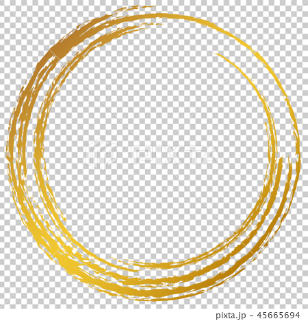 round circle gold brush character stock illustration 45665694 pixta round circle gold brush character
