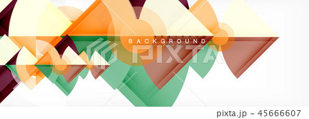 Triangles and circle geometric background Triangles and circle geometric background 45666607