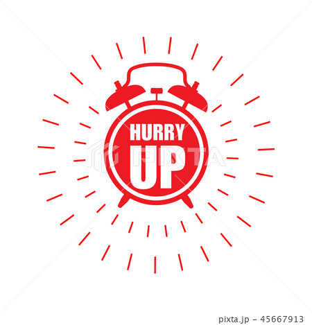 Red limited offer hurry up with clock for promotion, banner, • wall  stickers logotype, timer, logotype | myloview.com