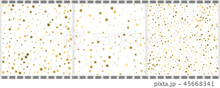 Gold flying stars confetti set 45668341