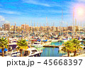 Yachts, boats pier in port resort Torrevieja Spain 45668397