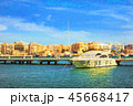 Yachts, boats pier in port resort Torrevieja Spain 45668417
