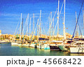 Yachts, boats pier in port resort Torrevieja Spain 45668422