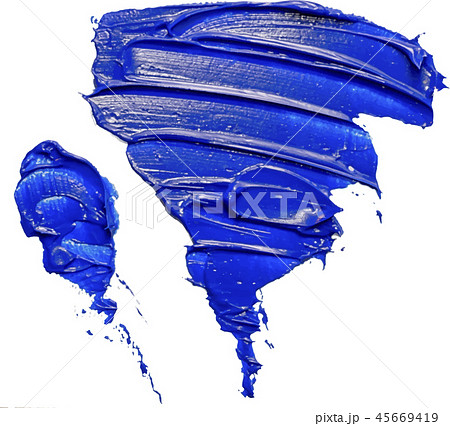 Textured triangular blue oil paint brush stroke is 45669419