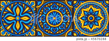 Moroccan ceramic tile pattern. 45670288