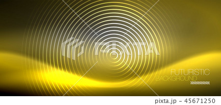 Neon circles abstract background, shiny lines 45671250