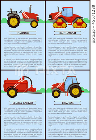 Slurry Tanker and Tractors Vector Illustration Slurry Tanker and Tractors Vector Illustration 45671289