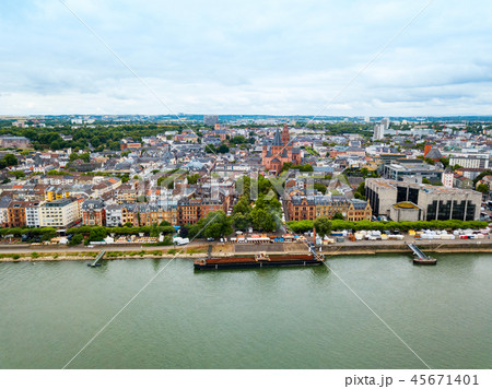 Mainz aerial panoramic view, Germany 45671401