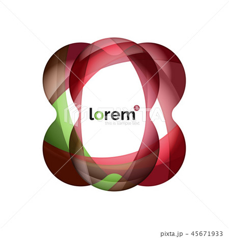 Abstract geometric design logo made of flowing elements 45671933