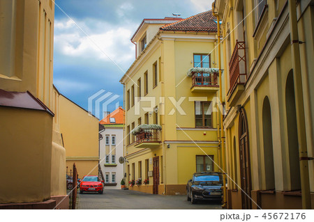 Vilnius, Lithuania, cozy inner courtyard Vilnius, Lithuania, cozy inner courtyard 45672176