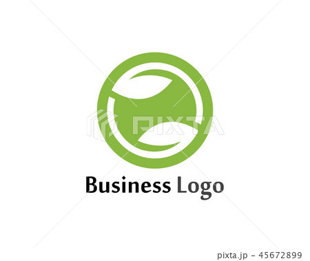 Logos of green leaf ecology nature element Logos of green leaf ecology nature element 45672899