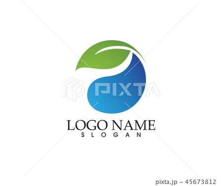 Logos of green leaf ecology nature element  45673812