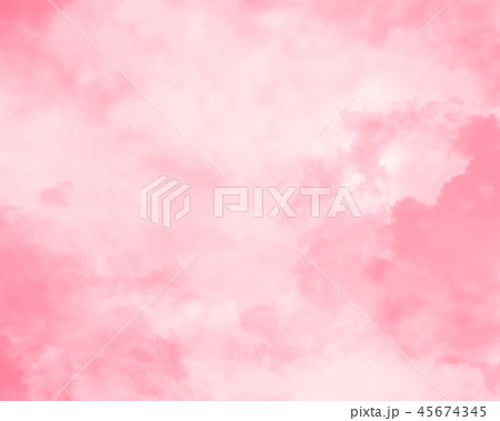 ピンクの雲背景の写真素材