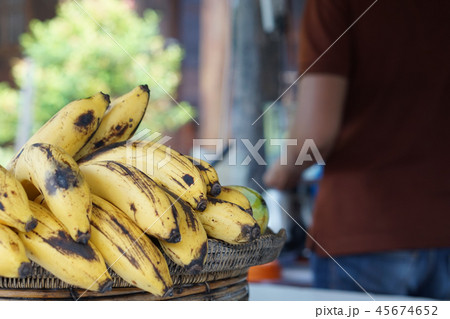 bananas at fruit shake shop ready to mix bananas at fruit shake shop ready to mix 45674652