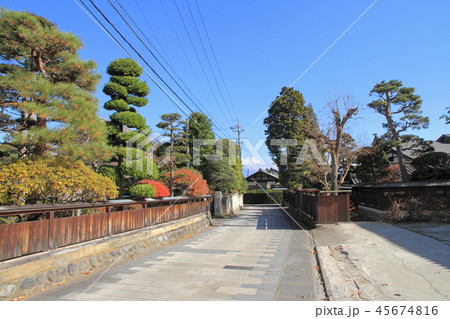 上波田の歴史的な町並み　松本市 45674816