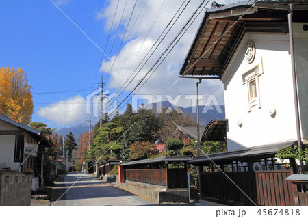 上波田の歴史的な町並み　松本市 45674818