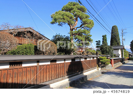 上波田の歴史的な町並み　松本市 45674819