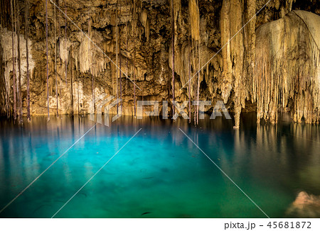 Dripstones in XKeken Cenote near Valladolid, Yucatan, Mexico Dripstones in XKeken Cenote near Valladolid, Yucatan, Mexico 45681872