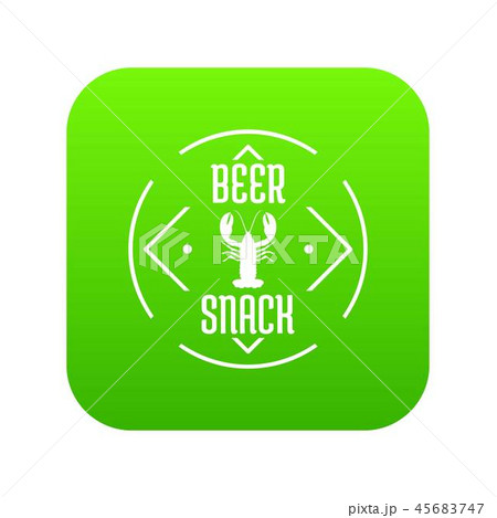 Crayfish icon green vector 45683747