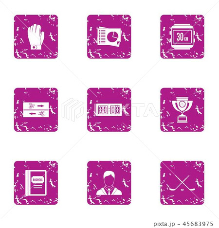 Examination icons set, grunge style Examination icons set, grunge style 45683975