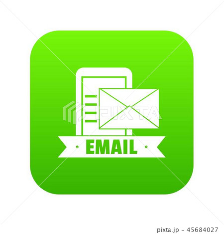 Email icon green vector Email icon green vector 45684027