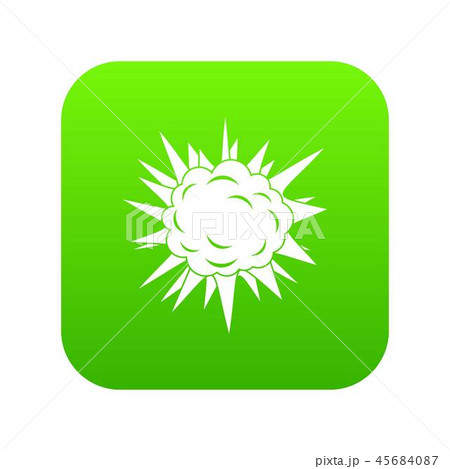 Terrible explosion icon digital green 45684087