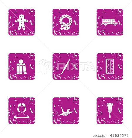 Cosplay icons set, grunge style Cosplay icons set, grunge style 45684572