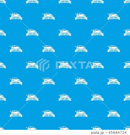Eco car pattern vector seamless blue 45684724