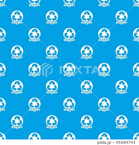 Recycling pattern vector seamless blue 45684743