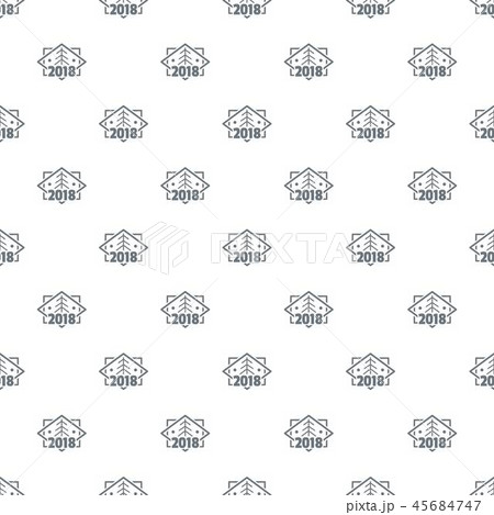 Retro christmas tree pattern vector seamless 45684747