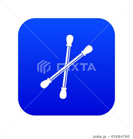 Cotton buds icon digital blue 45684760