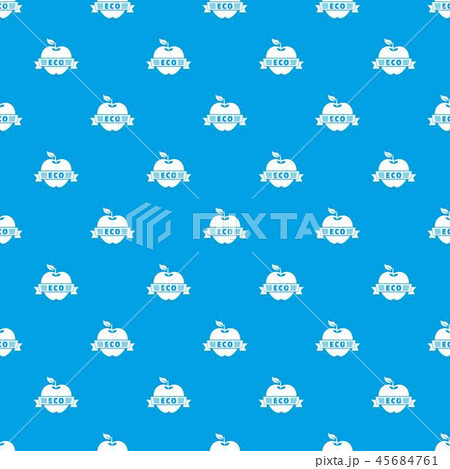 Apple pattern vector seamless blue 45684761