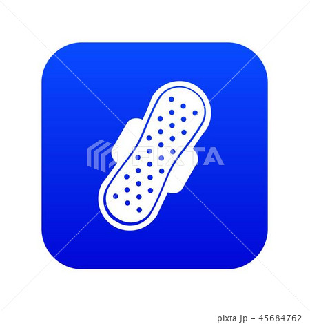 Sanitary napkin icon digital blue 45684762