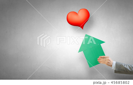 Arrow pointer in hand Arrow pointer in hand 45685802